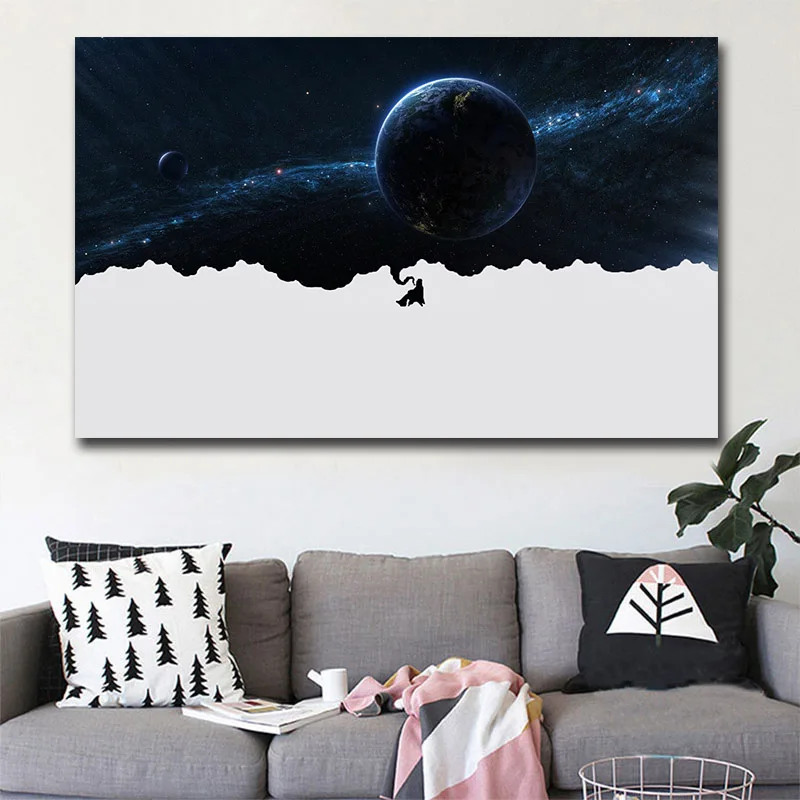 GOODECOR Povzetek Galaxy Wall Art Plakat Sodobne Platno Slikarstvo Dnevna Soba Dekoracijo Natisniti Sliko Platno Umetnosti