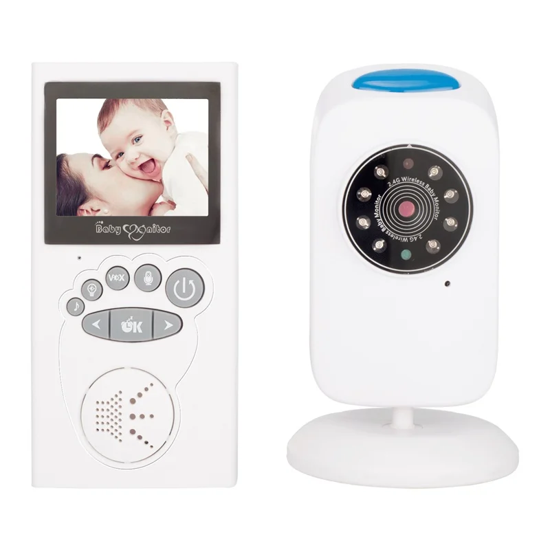 Profesionalni Brezžični Video Baby Monitor za 2,4 palčni LCD-2 Način Avdio Govori Night Vision Varnostne Kamere Varuška Baby monitor Spanja