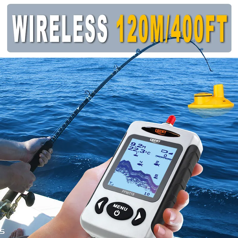 Fishing Lure Srečo, Fish Finder ffw718 Brezžični Ribe Alarm FindFish C Echo Prenosni FinderFish Sonar Senzor Globlje Iskala