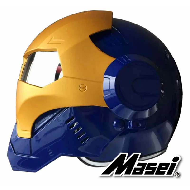 2016 NOVO Zlato & Modro MASEI motoristična čelada IRONMAN Iron Man čelada pol čelada open face čelado motokros čelade 610