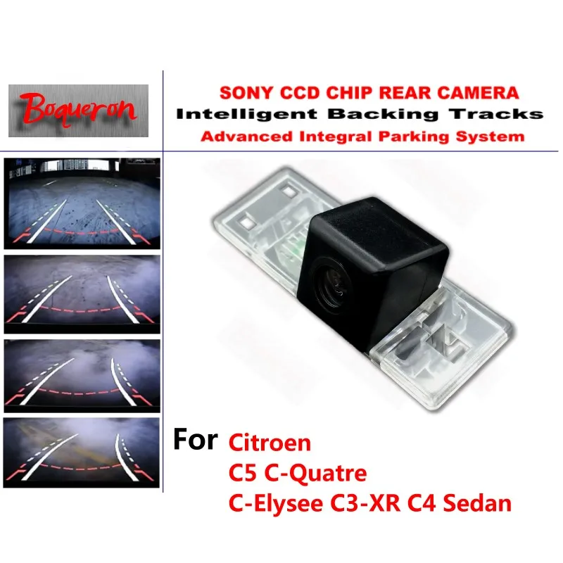 Za Citroen C5 C-Quatre C-Elysee C3-XR C4 CCD Avto Backup Parkiranje Kamera Inteligentni Skladbe Dinamično Usmerjanje Pogled od Zadaj Kamero