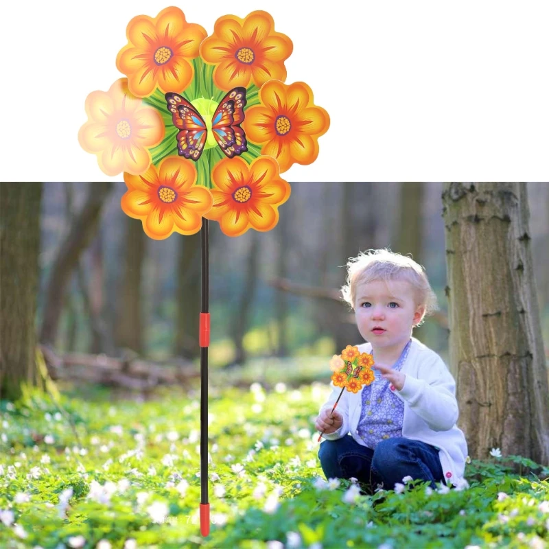 Cvet Vetrnica Vetrne Kolesce Pinwheels Dom, Vrt, Dvorišče Dekoracijo Otroci Igrače Novo Q6PD