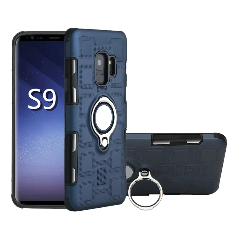 Luksuzni Magnetni Obroč Stojalo mobilno Ohišje Za Samsung Galaxy S8 S9 Plus Kritje Lupini sFor Galaxy A8 Plus 2018 Prst Prstan Primeru Telefon