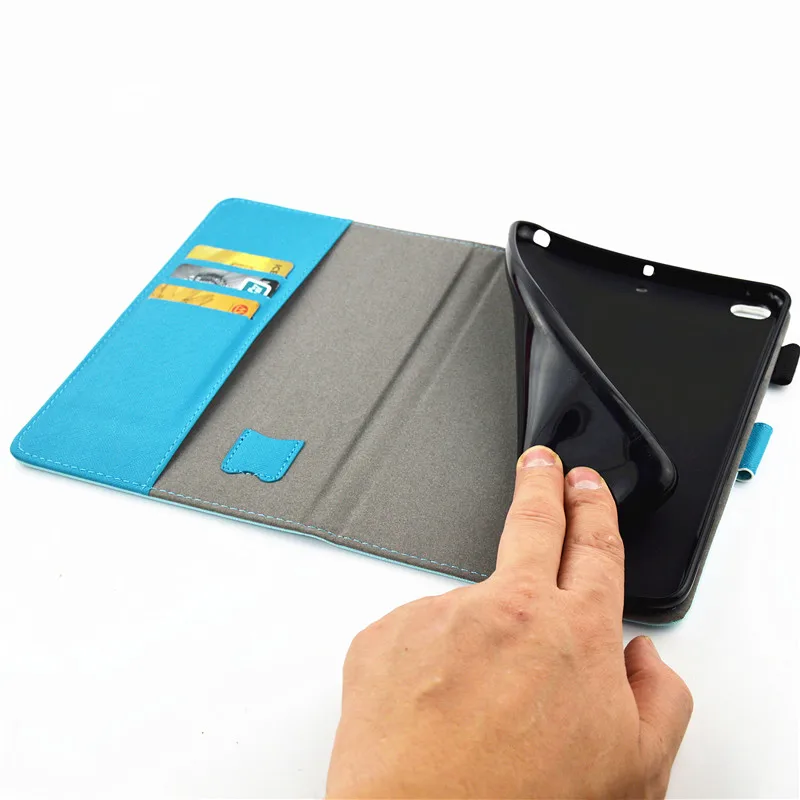 Za IPad Mini Primeru Kul Karton Sova Barve Drevo Flip Tablet Kritje PU Usnje Primeru Stojalo Magetic za Ipad Mini 2 Za ipad Mini 3