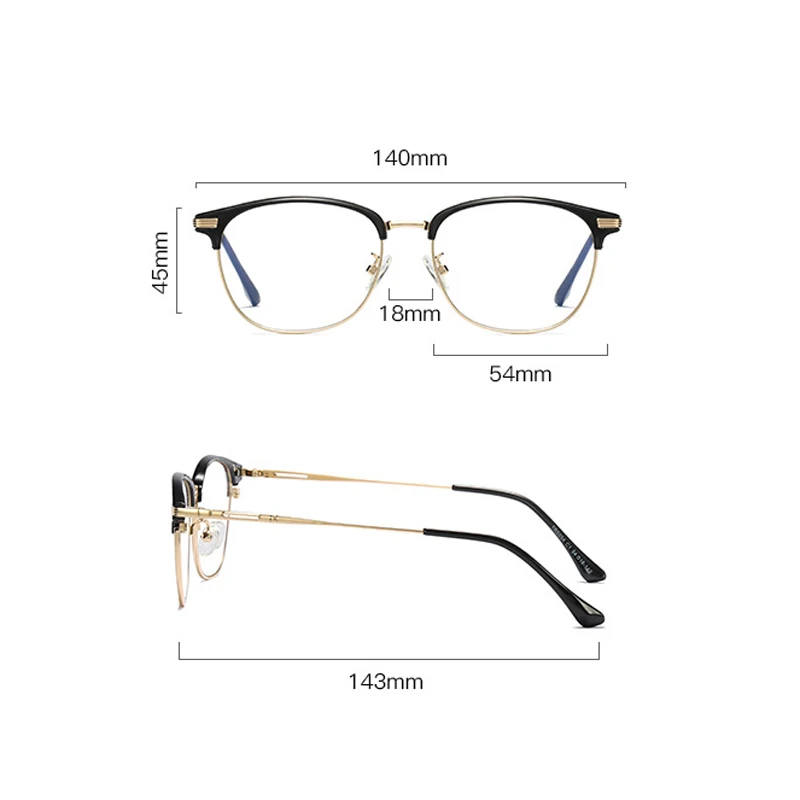 Blokiranje Očala Računalnik Očala, Okviri Za Očala Seemfly Modra Unisex Tr90 Kvadratnih Proti Desni