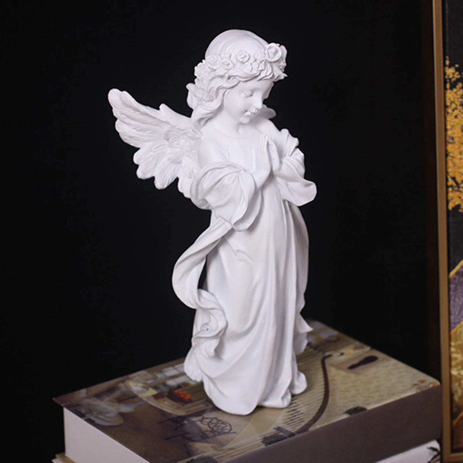 Retro Molitvi Angel Figur Smolo Angel Kip V Zaprtih Prostorih Doma Vrt Dekoracijo Kiparstvo Spominski Kip Doma Dekoracijo