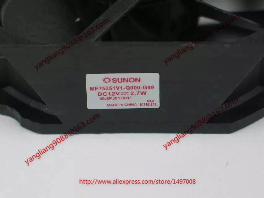 SUNON MF75251V1-Q000-G99 Strežnik Hladilni Ventilator DC 12V 2.7 W 3-žice