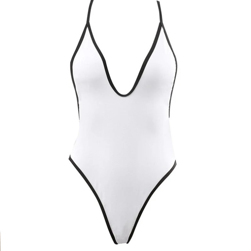 En Kos Bodysuit 2019 Seksi Kopalke Ženske Push Up Kopalke Monokini Povodcem Križ Kopalne Obleke, Kopalke Nositi Ženskih Plažo