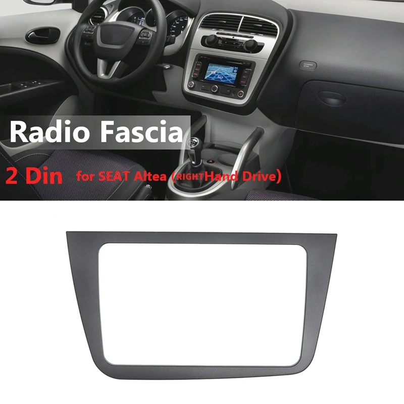 Avto Radio Fascijo za SEAT Altea 2004-(RHD)Stereo Obraz Ploščo Okvir Plošča Armaturna Mount Kit Napajalnik Trim Ploščo Fascijo