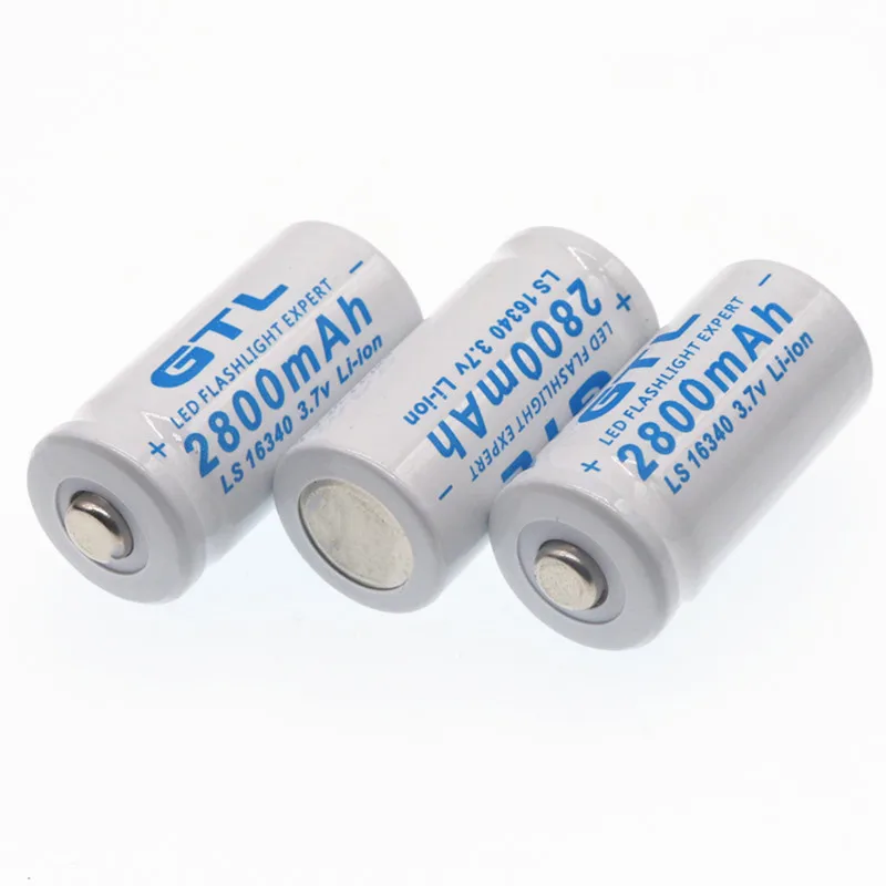 3,7 V 2800mAh Litij-Li-ionska 16340 Baterija CR123A Baterije za ponovno Polnjenje 3,7 V CR123 za Lasersko Pero LED Svetilka Cell