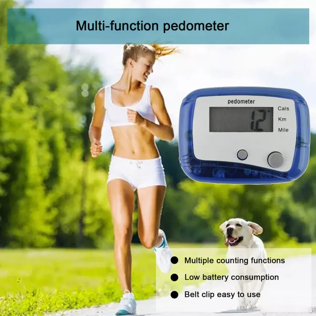 Multi-funkcijo Pedometer Zakonsko tipko Pedometer Elektronski tekočem traku Števec Kilometer Kilometer Kalorij Izračun Korak 0-99999