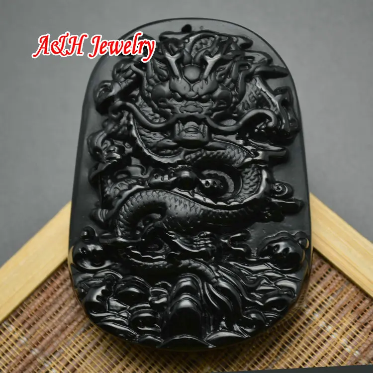5pcs Naravnih Obsidian Vklesan Mešani Slon Bog Kitajski Zmaj Buda Obesek Za Moške in Ženske, Nakit, Izdelava