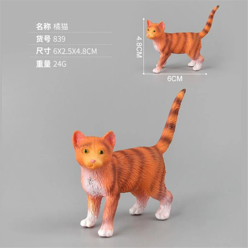 Simulacija Mačka Igrače za Otroke, Otroško Pet Model Slika Živali Plastične figuric Smešno Darilo Igrača Lutka Doma Dekor Mačke figur