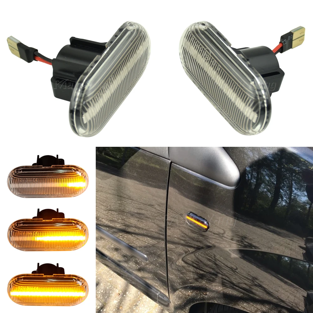 Zaporedno LED Dinamični Strani Oznako Vključite Opozorilne Luči Za Renault Megane 1 Clio1 2 Dacia delovna halja Dokker Smart Fortwo 453