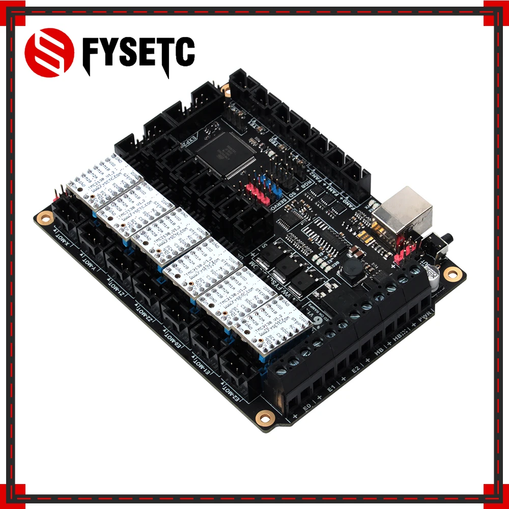 FYSETC F6 V1.3 Krovu VSE-v-enem Elektronika Rešitev Mainboard + 6pcs Posebne TMC2130 V1.2 Za SPI, ki Plujejo pod Žice