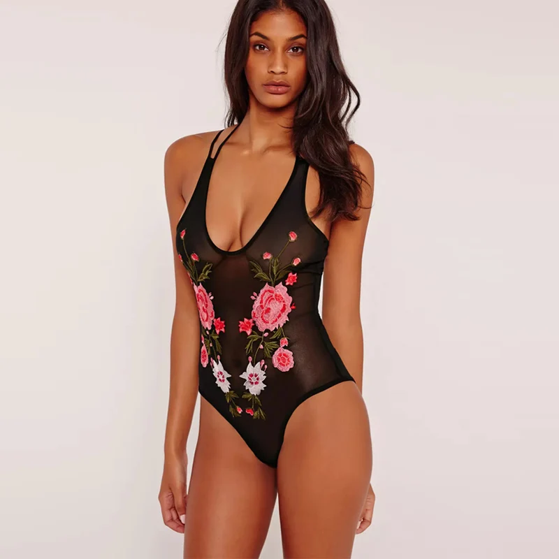 Cvetje Vezene Telo Obleke Cvetlični Kopalke Seksi Poletni Plaži Siwmsuit Ženske Kopalke Bikini Maillot Bain De Femme 2021