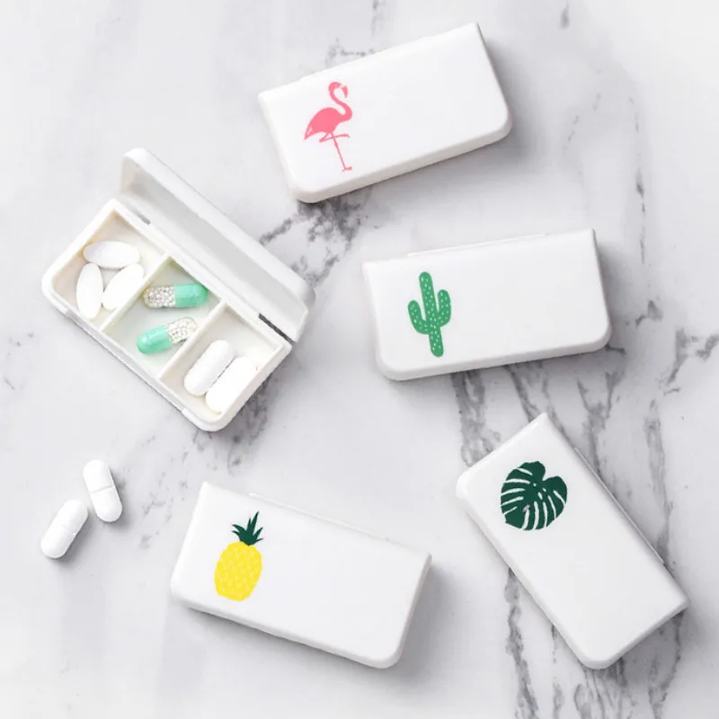 Prenosni Tri-del Majhne tabletke box Mini obleka Pill box potovanja Drog izdajanje kit Medicinska oprema Škatle za Shranjevanje