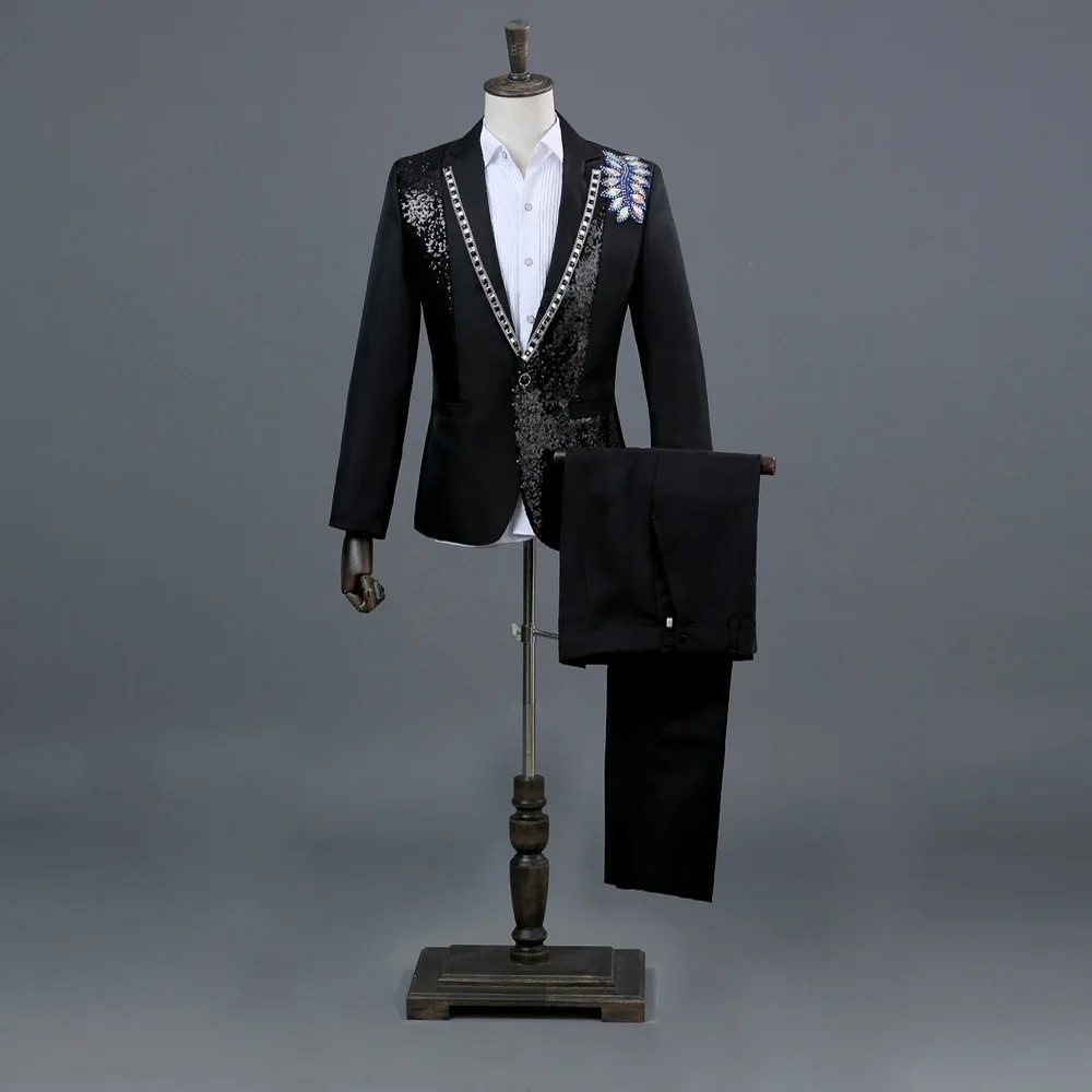 2019 Obleko Obleko Gojiti Enega je Moralo Pisane Natisnjeni moška Obleka Bela Črna Moške Obleke za Prosti čas Redna Priložnostne Blazerji