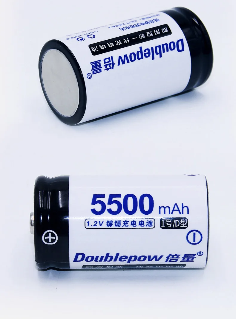 Novo 1 kos Doublepow 1,2 V 5500mAh Baterij za ponovno Polnjenje z visoko Zmogljivostjo D Velikost baterije Bliskavico, Plinski Štedilnik, Radio bojler