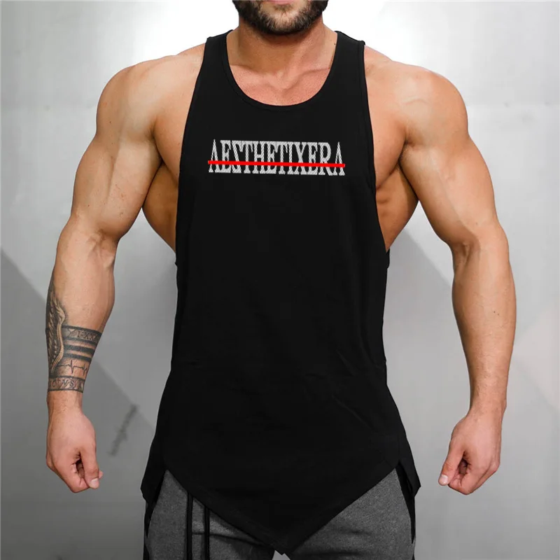 Blagovne znamke fitnes tank zgornji del moški telovadnic singletnega spodnja bodybuilding tank moški majica brez rokavov, bombaž tanktop človek mišice telovnik