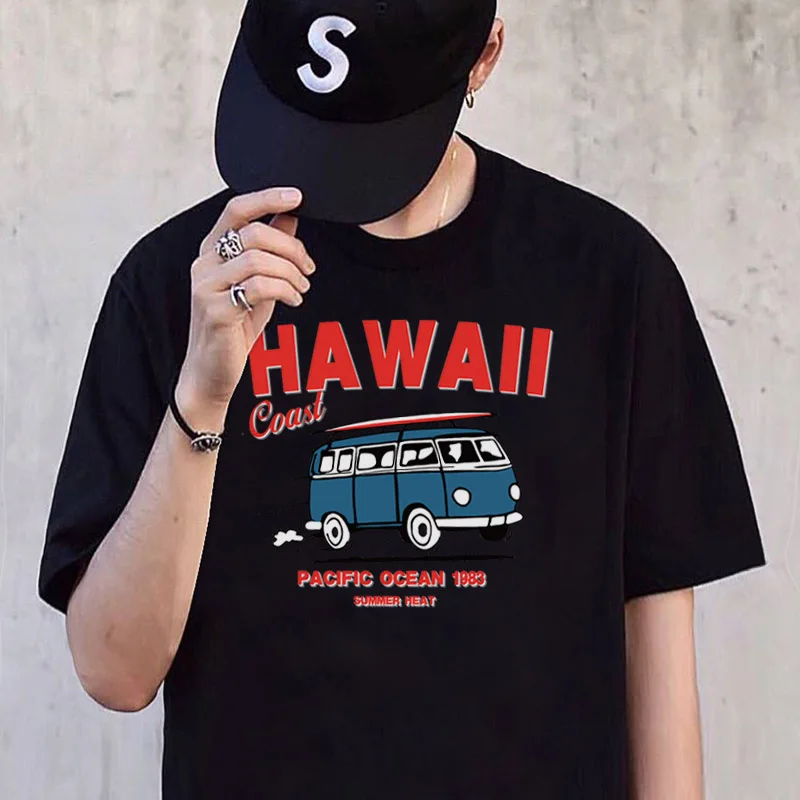 2020 Retro Print Majica s kratkimi rokavi Moški Hipster Harajuku Kawaii Modni T-shirt Grafični Srčkan Risanka Tshirt korejski Slog Top Tees Fantje