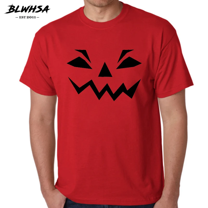 BLWHSA Halloween Buče Design Smešno Moški Majica Kratek Rokav Krog Vratu Bombaža T-shirt za Moške Priložnostne Poletje Tee