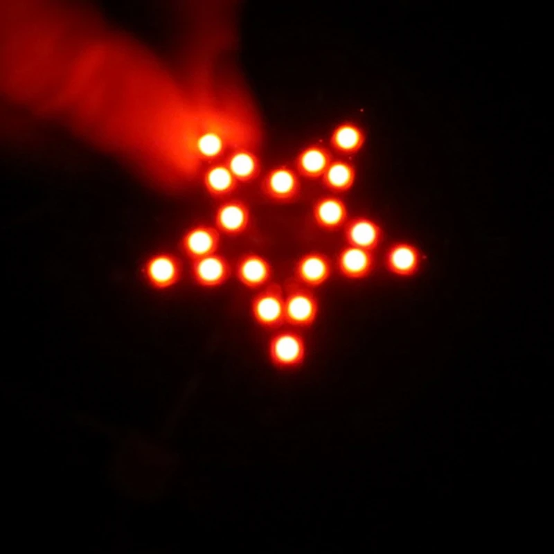 DIY Kit Pet Opozoril Star utripajoča Lučka Gradient LED Luč za Spajkanje Rdeče 203A