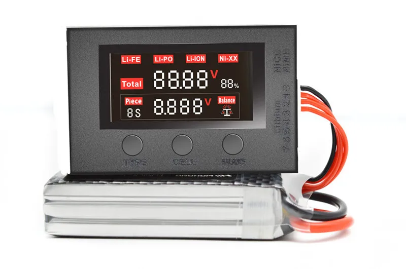 2019 Novo HotRc BX200 2-7S Lipo Baterije Napetost Tester/ Nizke Napetosti Zumer Alarm/ Napetost Akumulatorja Checker Radio Zaslon za