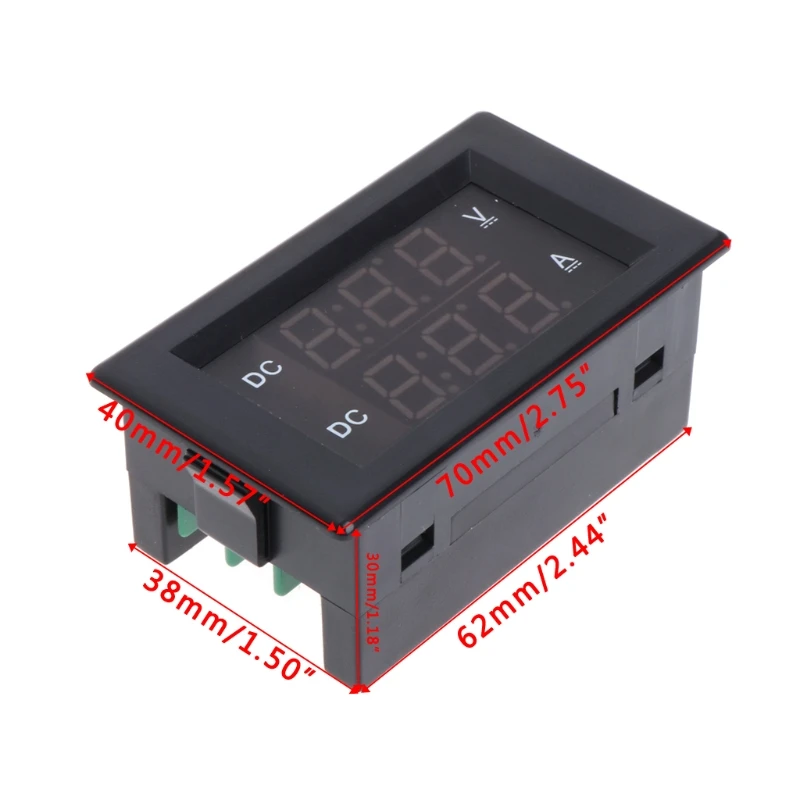 DC 100V 20A LCD Digitalni Voltmeter Ampermeter Volt Amp Tester Gauge Merilnik Rdeča+Zelena LED Zaslon