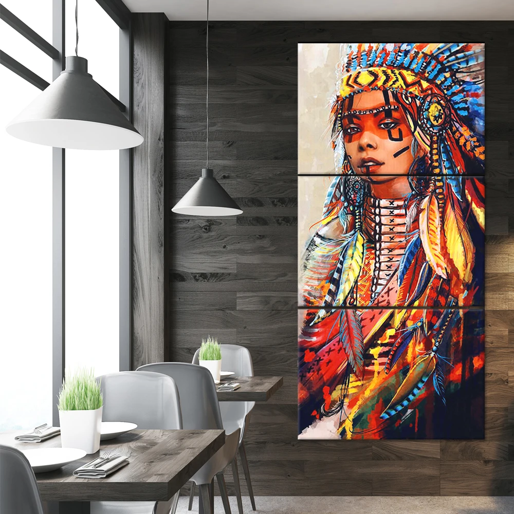Indijski dekle platno umetnosti akvarel doma dekoracijo dnevne sobe, kuhinje, hodnika dekoracijo sten poster tiskanje brez okvirjev
