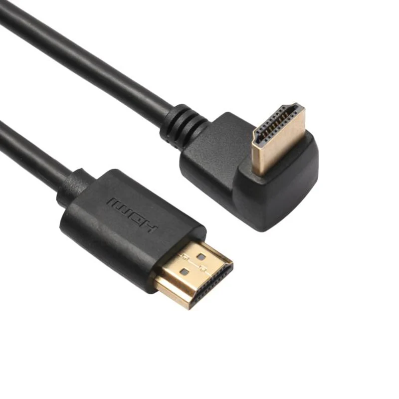 100 kozarcev 1m 3 m 90 Stopinj Navzgor desno pod Kotom tip HDMI Moški-HDMI Moški Kabel, podpora za 1,4 & 3D za DVD, PS3, PC