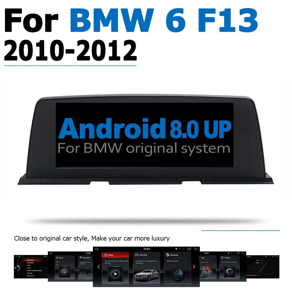 Android 8.0 up Avto GPS Navi maska Za BMW Serije 6 F13 2010~2012 CIC Multimedijski Snemalnik, WIFI, BT Google 2+32 G RAM Zaslon IPS