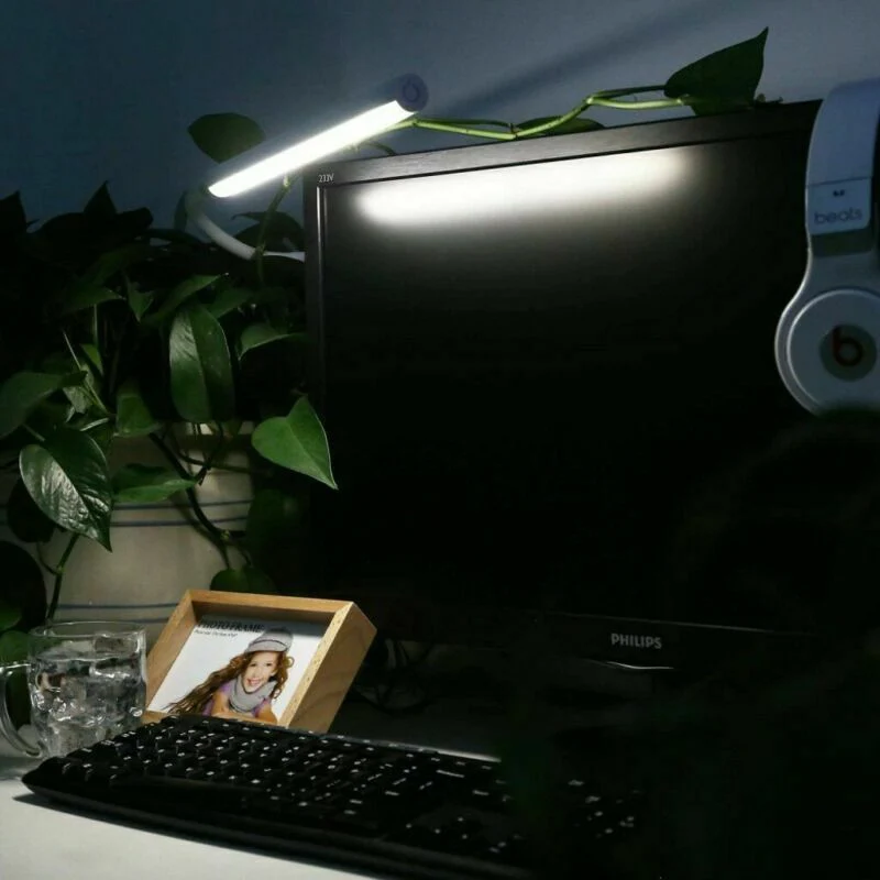 LED Prilagodljiva USB Dotika Namizno Svetilko z Zatemniti Posnetek za Študij Branje Noč Svetlobe GK99