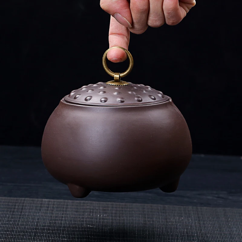 Vintage Yixing Čaj Caddies Kitajski Kung Fu Čaj Nastavite Vijolično Gline Čaj Pločevinke Matica Aparat Za Shranjevanje Jar Spice Zaprti Posode Doma Dekor