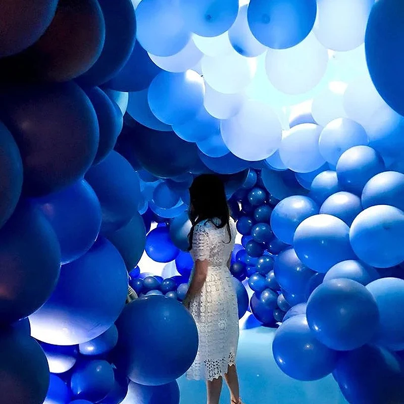 5-36inch Modra Latex Baloni Helij Inflable Velik Balon Razstrelili Poroko Majhni Oblački Rojstni Dekoracijo