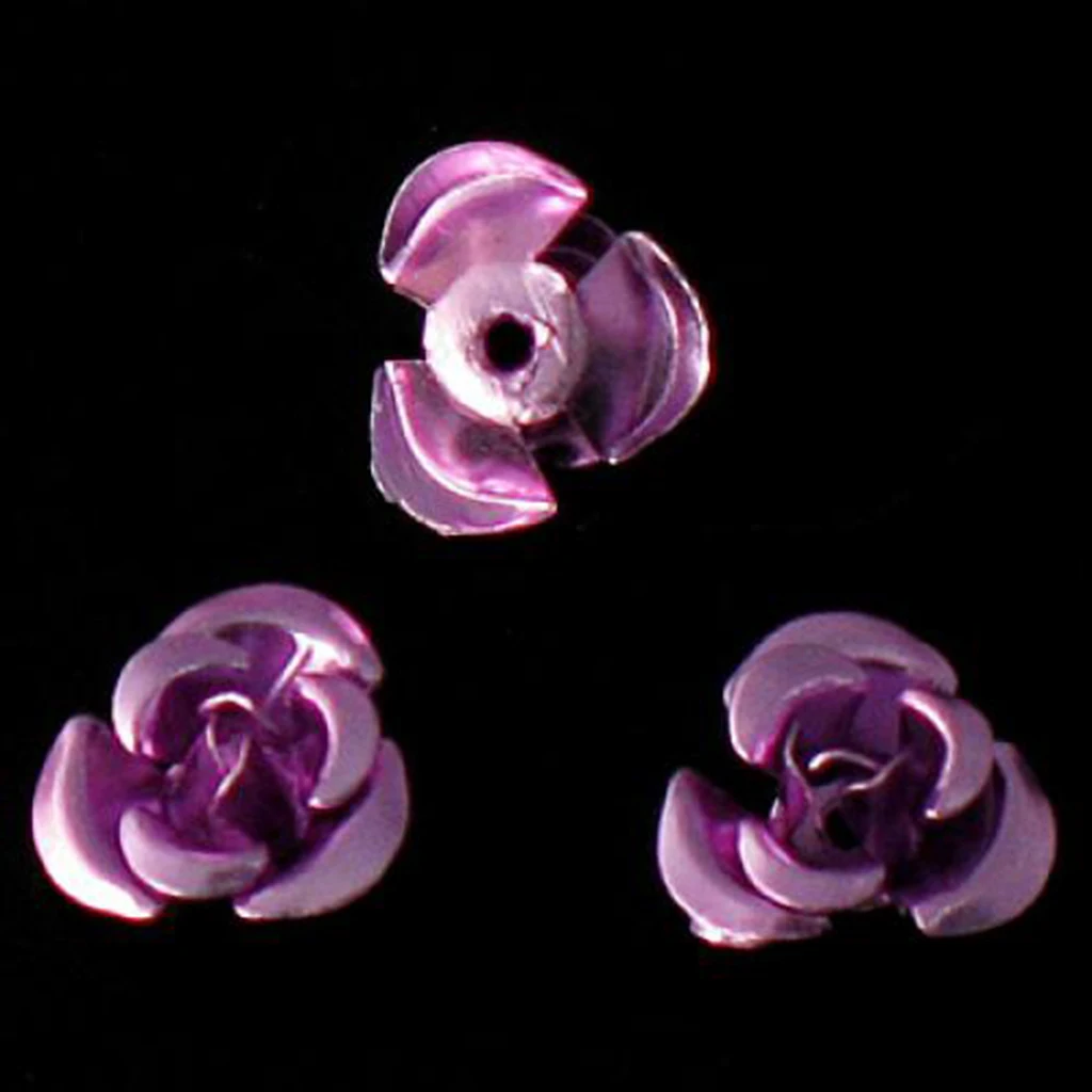 8 mm Vijolična Aluminija Rose Cvet Poroko Korist Deco 50pc