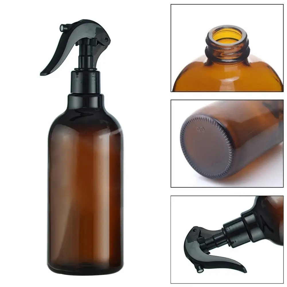 500 ML Rjava + Črna Plastika Spray Steklenico Sproži Škropilnica Eterično Olje Parfum Posodo ponovno napolniti Stekleničke za Parfume Kozmetični