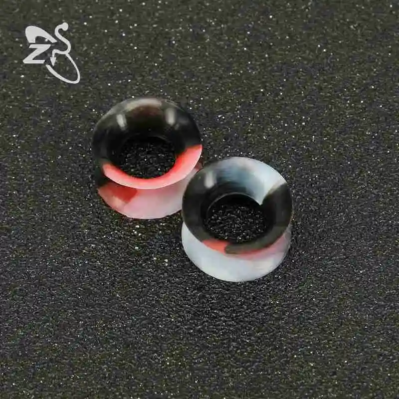 ZS 26pcs/veliko 3-25 mm Silikonski Ušesni Piercing Svečke & Predorih Dvojno Sežgati Predorih Uho Nosila Expander Piercing Silikonski Predor