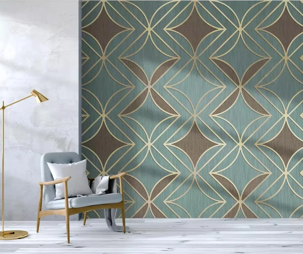 Sodobni in pogodbeno aureate skladu Mozaik design je geometrijskih spalnica nastavitev stensko sliko