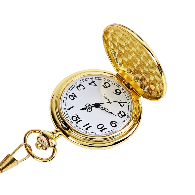1046Smooth In Svetlo Modni Retro Dva, s katerimi se soočajo žepna ura zlata žepna ura Z Ogrlico žepna ura