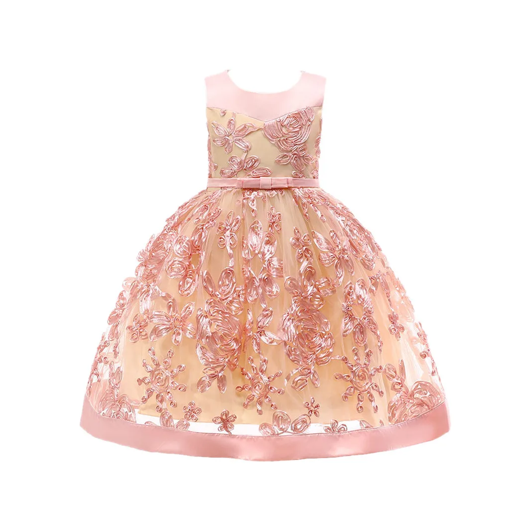 Poletni Cvetlični Baby Dekle, Princesa Družico Pageant Obleke Rojstni dan, Poroko kostum otroci Obleka Dojencek dekliška Oblačila vestidos