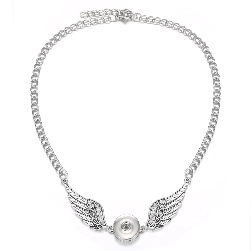 Moda trendy lepoto Nosorogovo Krila snap ogrlica 50 cm fit 18 MM snap gumbi nakit trgovini DJ0145