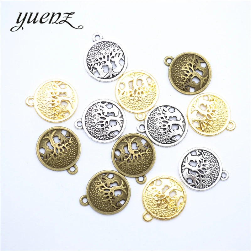 YuenZ 10pcs Antique Silver Plated drevo Čare Obesek:DIY za zapestnico, ogrlico 19*16mm Q263