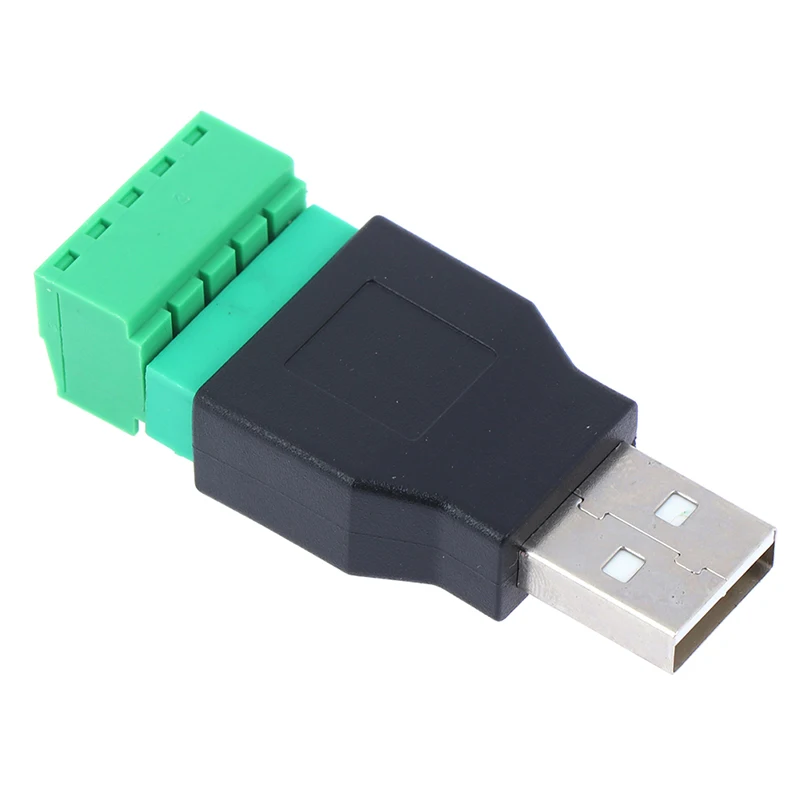 Novi USB 2.0 Tip A Moški-5P Vijak W/ Ščit Terminal Priključite Adapter Priključki
