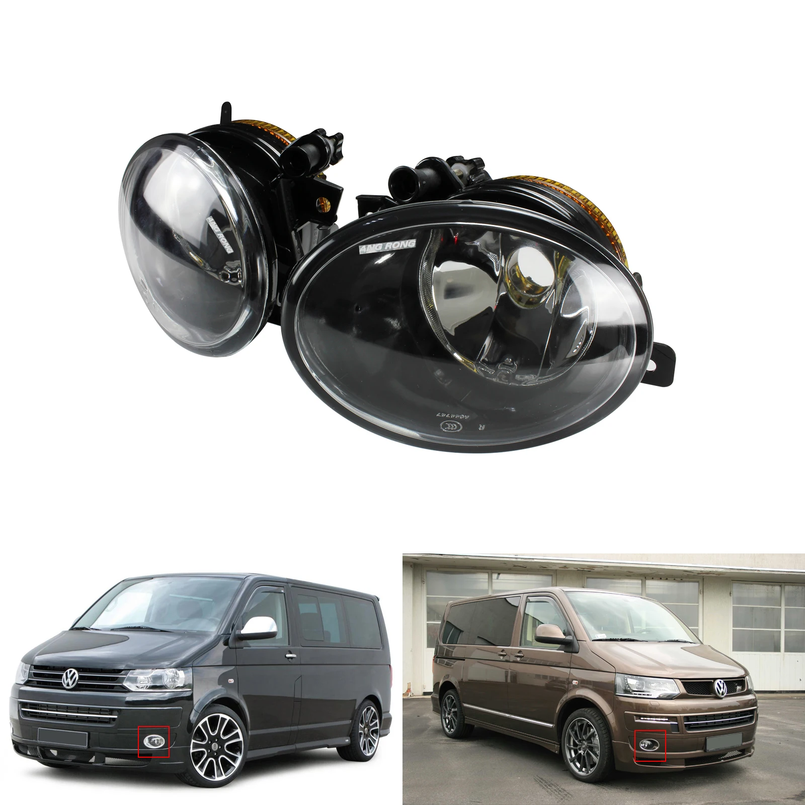 ANGRONG 2x Sprednje Luči za Meglo Svetilke Par Levo in Desno Novih Brez Žarnice Za VW T5 Transporter 2010-