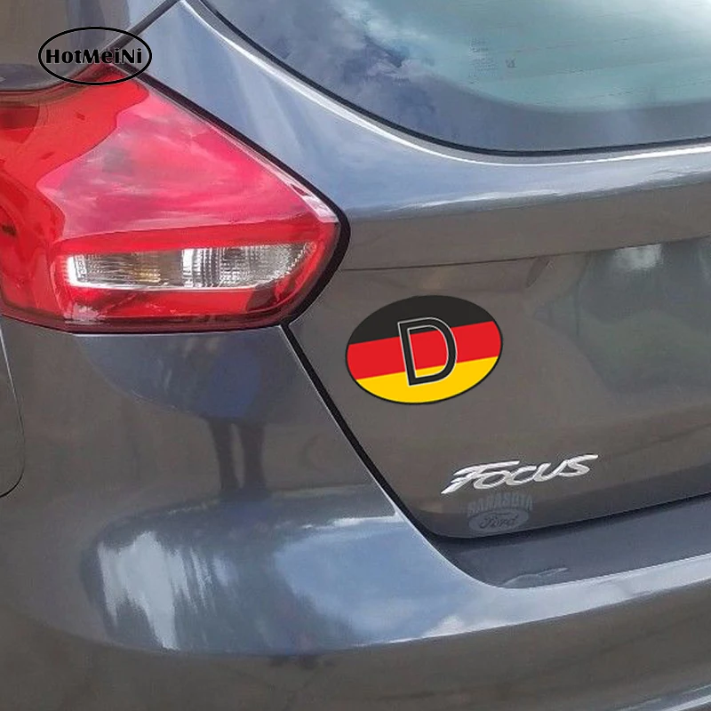 HotMeiNi 13 x9.1cm Avto Styling D Nemčiji Kodo Države Ovalne Z nemško Zastavo Avto Nalepke Čelada Nepremočljiva Odbijača Dodatki