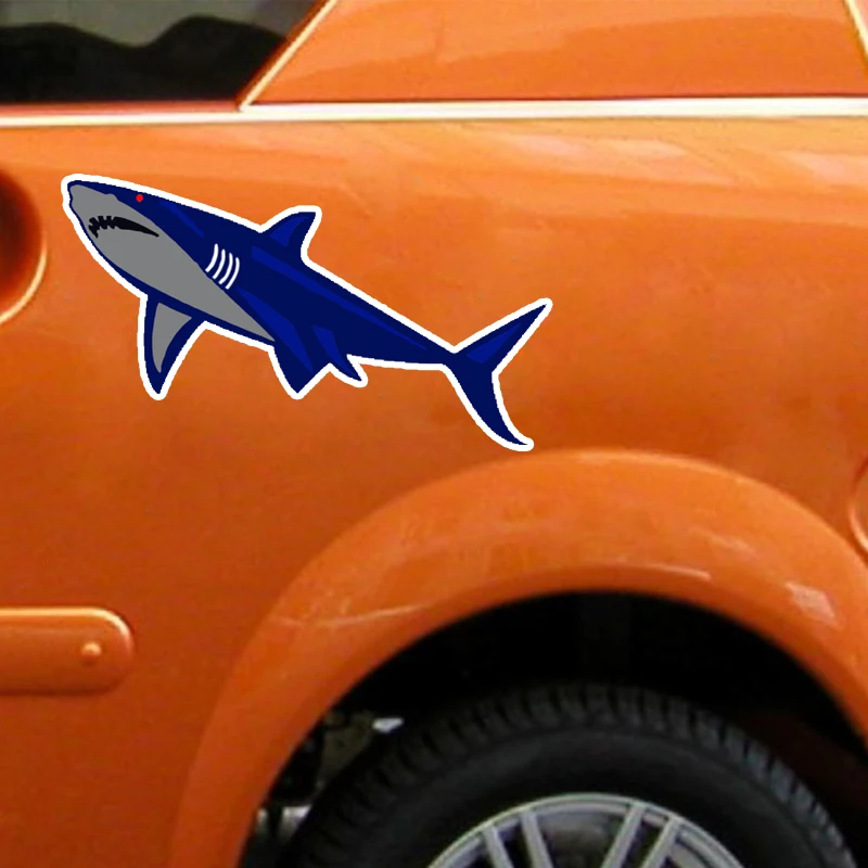 YJZT 15.3CM8.5 CM Zanimiva Risanka Shark Barvne PVC Visoke Kakovosti Avto Nalepke za Dekoracijo C1-5279