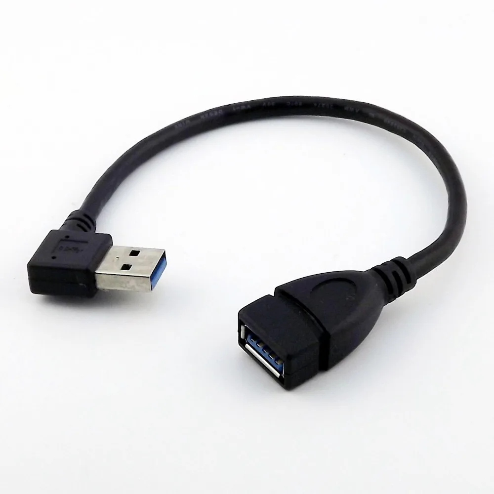 1x USB 3.0 Tip A Ženski USB 3.0 A Moški Vtič Podatkov Podaljšek Adapter za Priključek Kabel GOR/Dol/Levo/Desno Kota