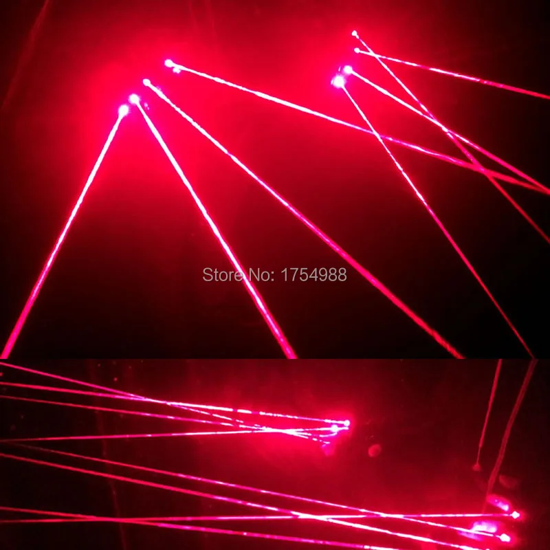 1Pcs Rdečo, Zeleno Lasersko Rokavice Dancing Stage Show Light S 4 kos laserji in LED palm luč za DJ Klub/Stranka/Palice božično darilo