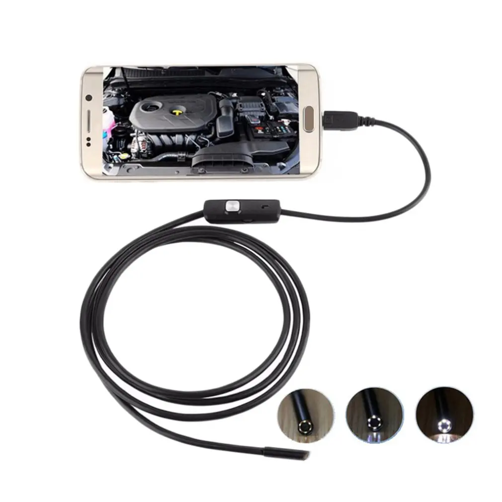 1/1.5/2M 7/5.5 mm Objektiv Endoskop HD 480P USB OTG Kača Endoskop Nepremočljiva Pregled Cevi Fotoaparat Borescope Za Android Telefon PC